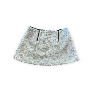 COPE skirt mini black gray white zip front size 8 medium